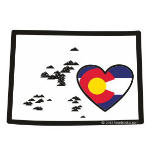 CO Heart in Colorado Sticker Supply