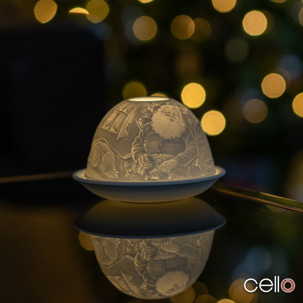 Cello Tealight Dome - Santa & Dog Cheap