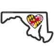 MD Heart in Maryland Sticker Online Hot Sale