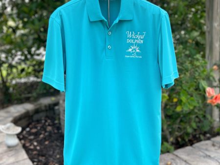 Wicked Dolphin Polo Tee with Logo Cheap