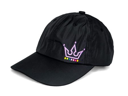 Crowned Black Athletic Cap Cheap