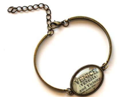 Venice Italy Vintage Map Bracelet Discount