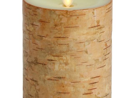 Luminara Indoor 4.0  x 4.0  Candle with Genuine Birch Finish Online now