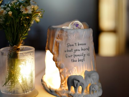 Cello Elephant Tealight Burner - Don t know what you herd! Our family is the best Online Hot Sale