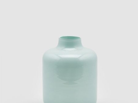 Vaso Nida in vetro azzurro pastello H22 Online Hot Sale