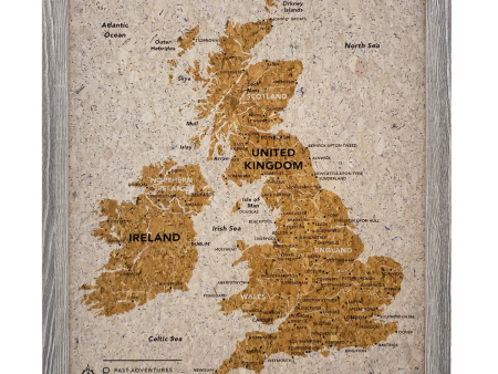 Splosh Travel Map - UK Map - Desk - Grey Cheap