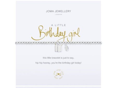 Joma Jewellery Bracelet - A Little - Birthday Girl - Silver Bracelet Online Sale