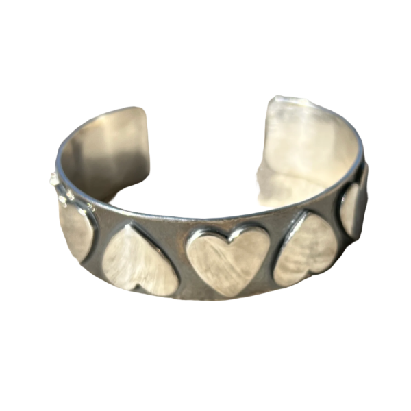 Argentium Silver Follow Your Heart Cuff Bracelet on Sale