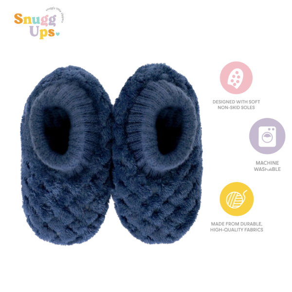 Splosh Toddlers Soft Petal Navy Slippers For Sale