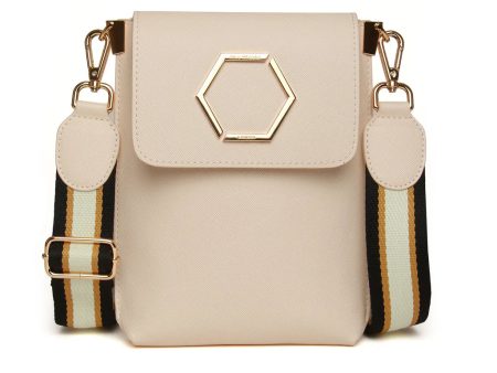 Alice Wheeler Brompton Honeycomb Cross Body Bag - Cream Cheap