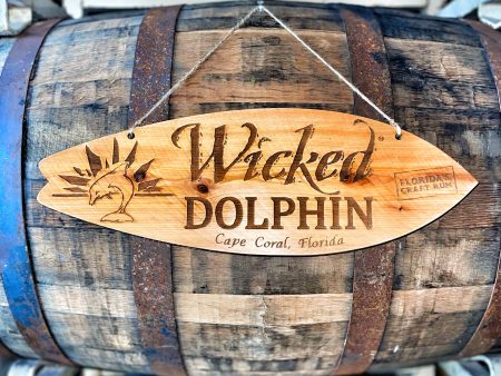 Wooden Wicked Dolphin Sign Supply