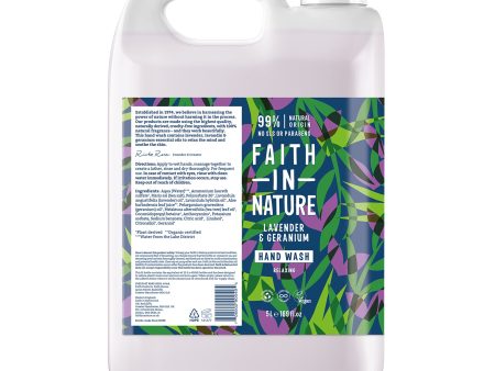 Faith In Nature Lavender & Geranium Hand Wash 5L Refill Online Hot Sale