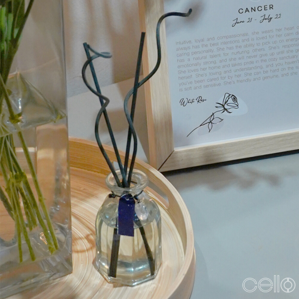 Cello Zodiac Reed Diffuser - Taurus with Malachite - Radiant Flora Online Sale