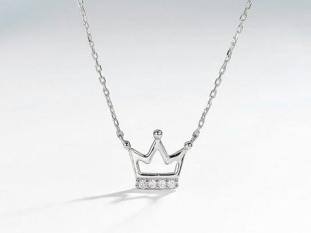 Crown Necklace - White Gold on Sale