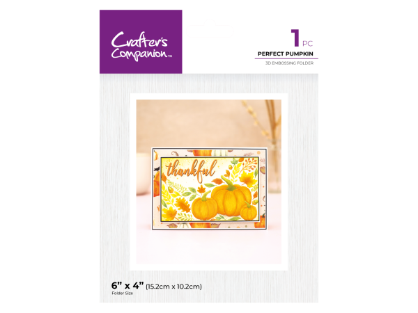 Crafter s Companion 6 x4  3D Embossing Folder - Perfect Pumpkin Online Sale