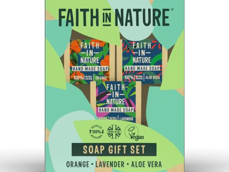 Faith in Nature Orange, Lavender & Aloe Soap Gift Set Hot on Sale