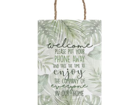 Splosh Botanical Hanging Sign - Welcome Online now