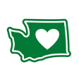 WA Heart in Washington 2.25  Magnet Hot on Sale