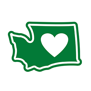 WA Heart in Washington 2.25  Magnet Hot on Sale