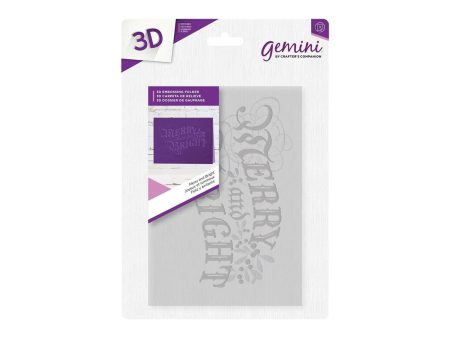 Gemini 5 x 7 3D Embossing Folder - Merry and Bright 2018 Sale