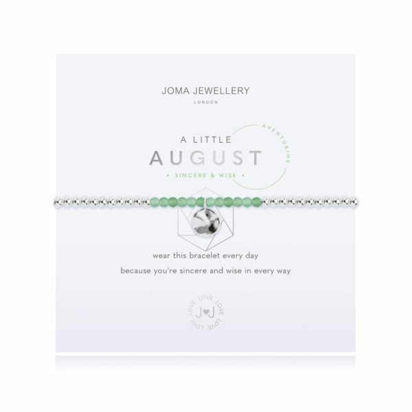 Joma Jewellery Bracelet - a little BIRTHSTONE AUGUST AVENTURINE Online Hot Sale