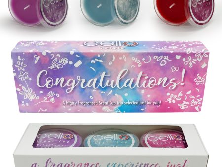 Cello Scent Cup Trio - Congratulations Online