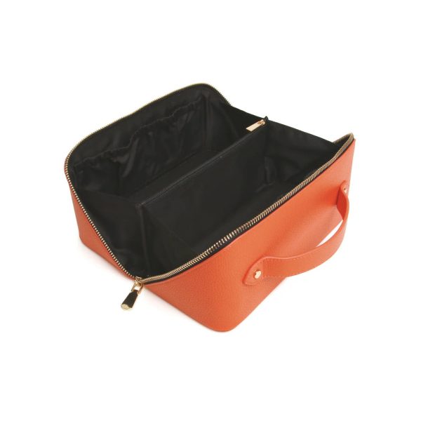 Alice Wheeler Train Case - Orange & Black Cheap