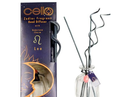 Cello Zodiac Reed Diffuser - Leo with Pink Spinel - Mystical Fruits Online