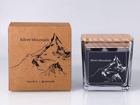 Silver Mountain - candela profumata nera in vetro Online