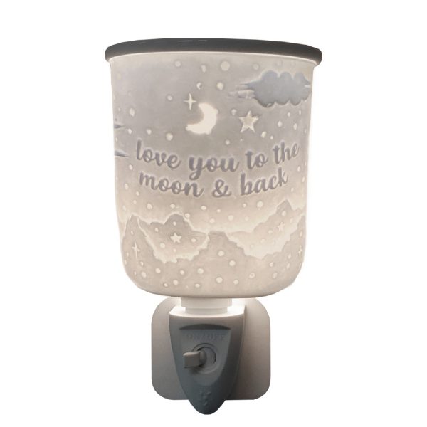 Cello Porcelain Plug In Electric Wax Burner - Love You To The Moon & Back Online Sale