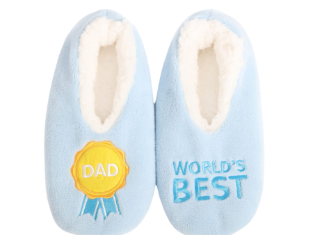 Splosh Men s Blue World Best Dad Slippers Online Hot Sale