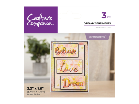 Crafter s Companion Metal Die - Dreamy Sentiments Online Hot Sale