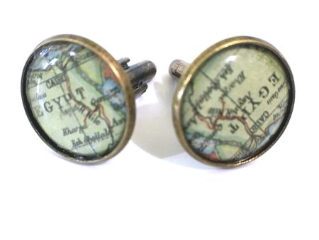 Egypt Vintage Map Cufflinks Discount