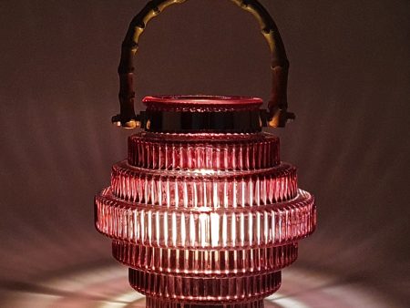 Lantern Lamp - Dark Red For Discount