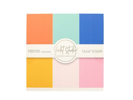 6  x 6  Double Sided Paper Pad Brights - Violet Studios Sale