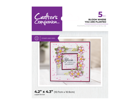 Crafter s Companion Stamp and Die Set - Bloom Where You Are Planted Online now