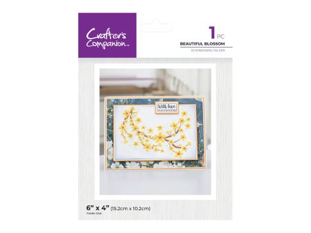 Crafters Companion Love Birds 3D 4” x 6” Embossing Folder - Beautiful Blossom Online Sale