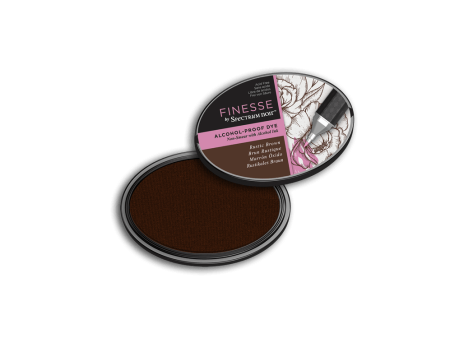 Finesse by Spectrum Noir Alcohol Proof Dye Inkpad - Rustic Brown Online now