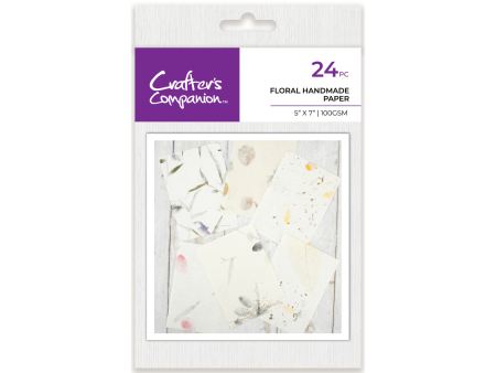 Crafters Companion 5” x 7” Floral Handmade Paper Pack Supply