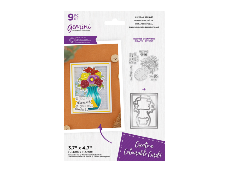 Gemini Colourable Create a Card Stamp & Die - A Special Bouquet For Discount