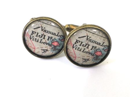 Fiji Vintage Map Cufflinks Online Sale