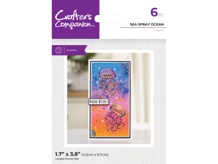 Crafter s Companion Clear Acrylic Stamp - Sea Spray Ocean Cheap