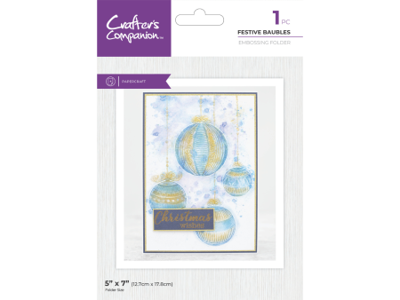 5  x 7  Festive Baubles Embossing Folder Online Sale