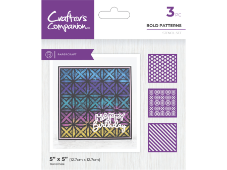 Crafter s Companion Stencils - Bold Patterns Online now