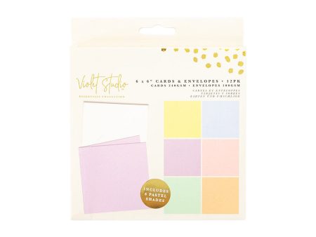 6  x 6  Card Blanks Pastels - 12 Pack - Violet Studios Online Hot Sale