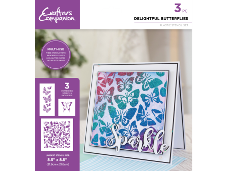 Crafters Companion Stencil Set - Delightful Butterflies Sale