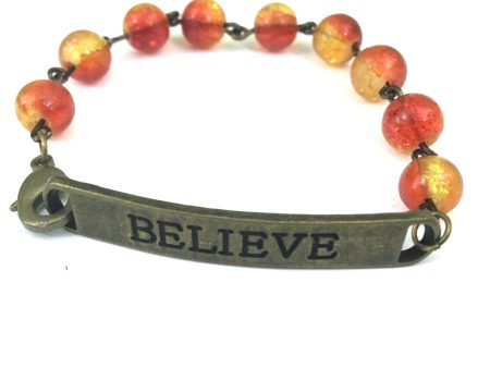 Believe Quote Bracelet    Motivational Bracelet    Perfect Religious Jewelry Gift For Cheap