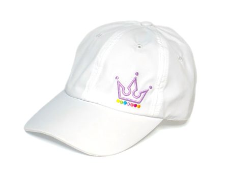 Crowned White Athletic Cap Cheap