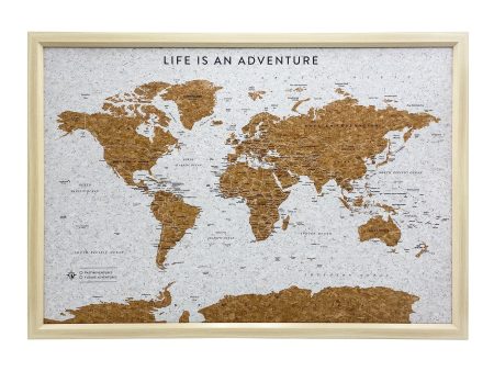 Splosh Travel Map - World Map - Medium - White on Sale