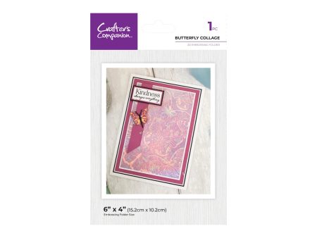 Crafter s Companion 6  x 4  Embossing Folder - Butterfly Collage Sale